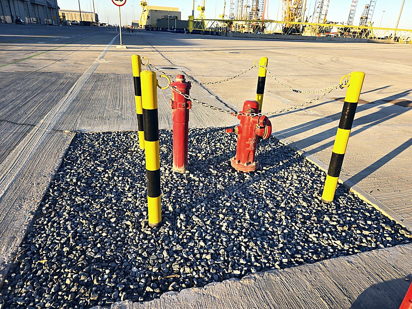 Fire hydrant installed at an Aramco security complex