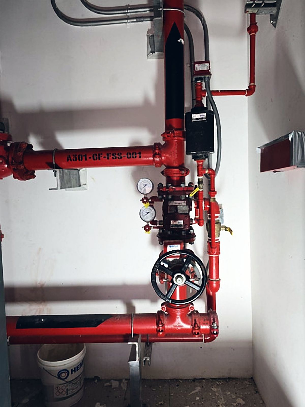 Fire protection riser installed by UEC